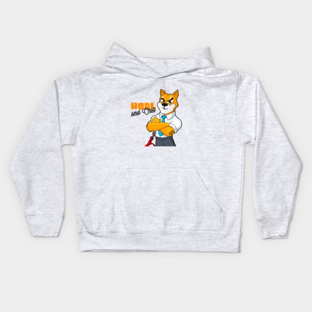 HODL AND CHILL Kids Hoodie by theKidd